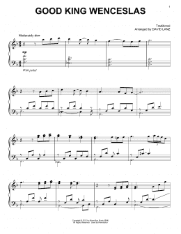 page one of Good King Wenceslas (Piano Solo)
