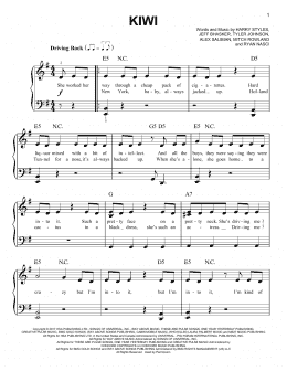 page one of Kiwi (Easy Piano)