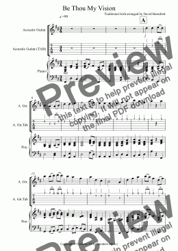 page one of Be Thou My Vision for Guitar and Piano