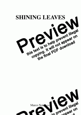 page one of Shining Leaves