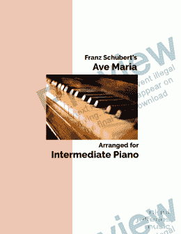 page one of Ave Maria (Schubert) arranged for easy piano