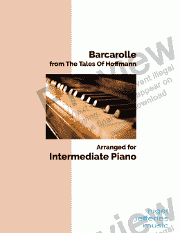 page one of Barcarolle arranged for piano