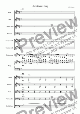 page one of Christmas Glory (Orchestral Version)