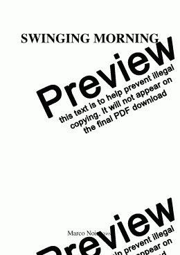 page one of Swinging Morning