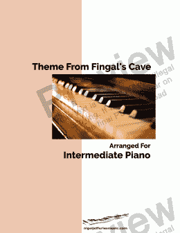 page one of Fingals Cave (from Hebrides Overture) arranged for piano