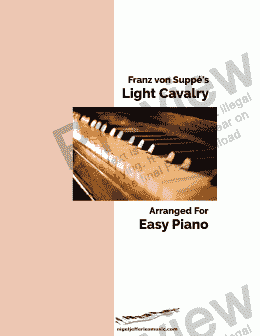 page one of Light Cavalry arranged for easy piano
