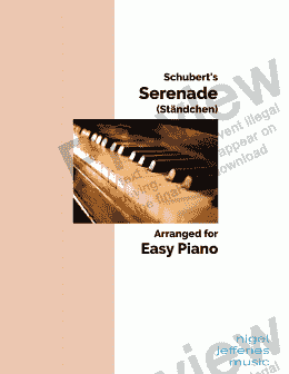 page one of Serenade (Standchen) arranged for easy piano
