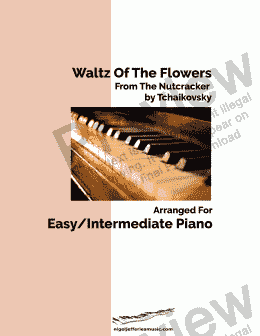 page one of Waltz of the Flowers arranged for easy piano