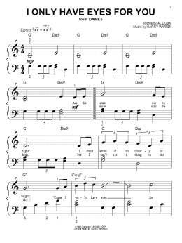 page one of I Only Have Eyes For You (Big Note Piano)