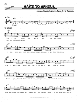 page one of Hard To Handle (Real Book – Melody & Chords)