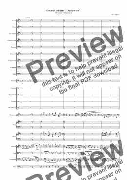 page one of Corona Concerto 1 "Realisation"