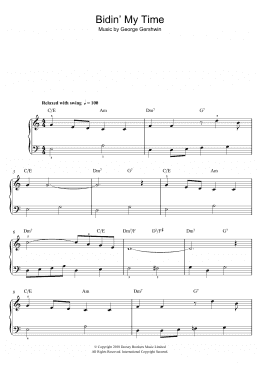 page one of Bidin' My Time (Easy Piano)