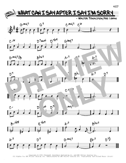 page one of What Can I Say After I Say I'm Sorry (Real Book – Melody & Chords)