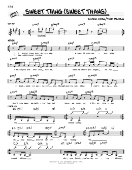 page one of Sweet Thing (Sweet Thang) (Real Book – Melody & Chords)