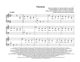 page one of Havana (feat. Young Thug) (Educational Piano)