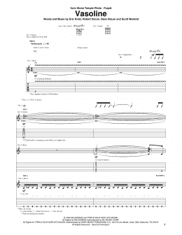 Vasoline by Stone Temple Pilots - Guitar Tablature - Digital Sheet Music