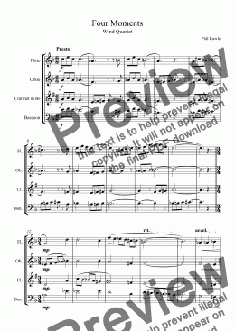 page one of Four Moments - Wind Quartet