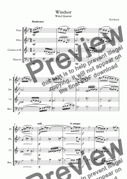 page one of Windsor - Wind Quartet