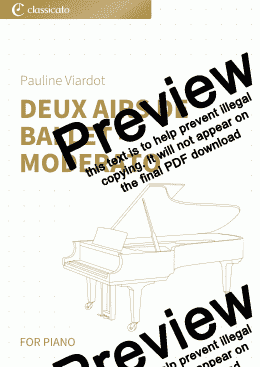 page one of Deux Airs de Ballet ‒ Moderato