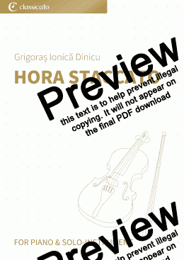 page one of Hora Staccato