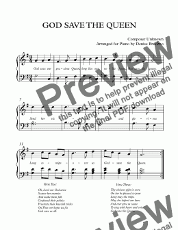 page one of God Save the Queen pdf 