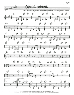 page one of Green Onions (Real Book – Melody & Chords)