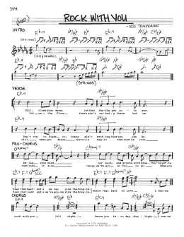 page one of Rock With You (Real Book – Melody & Chords)