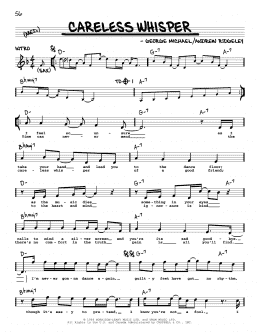 page one of Careless Whisper (Real Book – Melody, Lyrics & Chords)