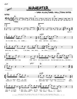 page one of Maneater (Real Book – Melody, Lyrics & Chords)