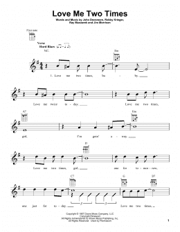 page one of Love Me Two Times (Ukulele)