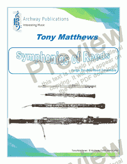 page one of Symphonies of Reeds - Large Double Reed Ensemble