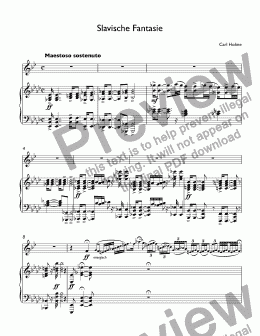 page one of Höhne - Slavische Fantasie for trumpet Bb & piano