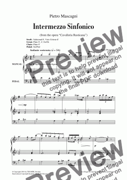page one of Intermezzo sinfonico