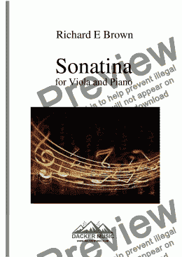 page one of Sonatina for Viola and Piano