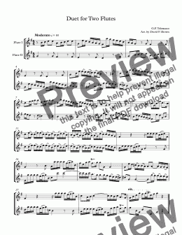 page one of Duet for Two Flutes