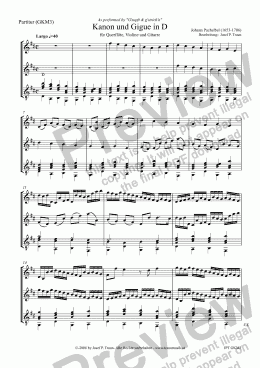 page one of Kanon in D (GKM3/Score & Parts)