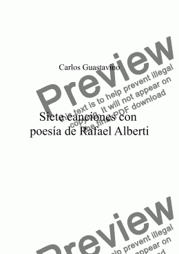 page one of Siete canciones con  poesía de Rafael Alberti