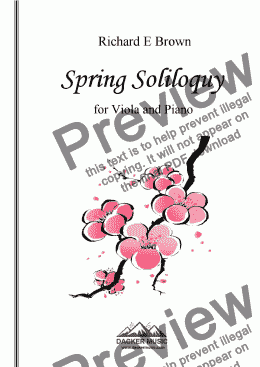 page one of Spring Soliloquy - Viola