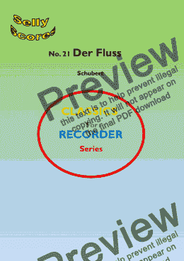 page one of CLASSICS FOR RECORDER SERIES 21 Der Fluss