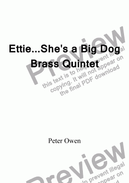 page one of Ettie   She's a Big Dog (revised)