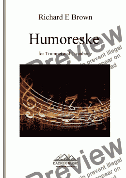 page one of Humoreske for Trumpet and Trombone