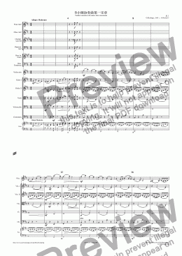 page one of B小调协奏曲第一乐章 Violin Concerto in B minor, first movement