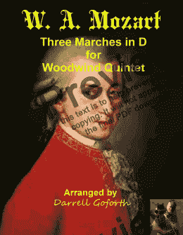 page one of Mozart: Three Marches in D
