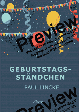 page one of Geburtstags-Ständchen