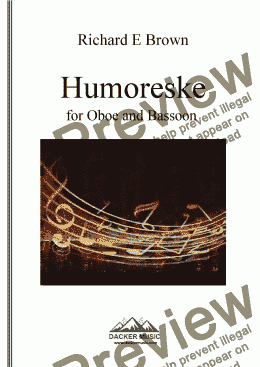 page one of Humoreske  for Oboe and Bassoon