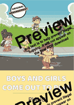 page one of Boys and Girls Come Out To Play