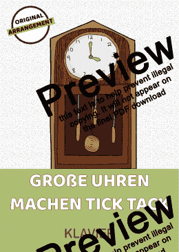 page one of Große Uhren machen tick tack