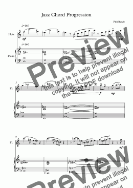 page one of Jazz Chord Progression - Flute