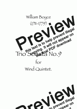 page one of Trio Sonata No.9