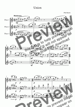 page one of Union - Flute Trio